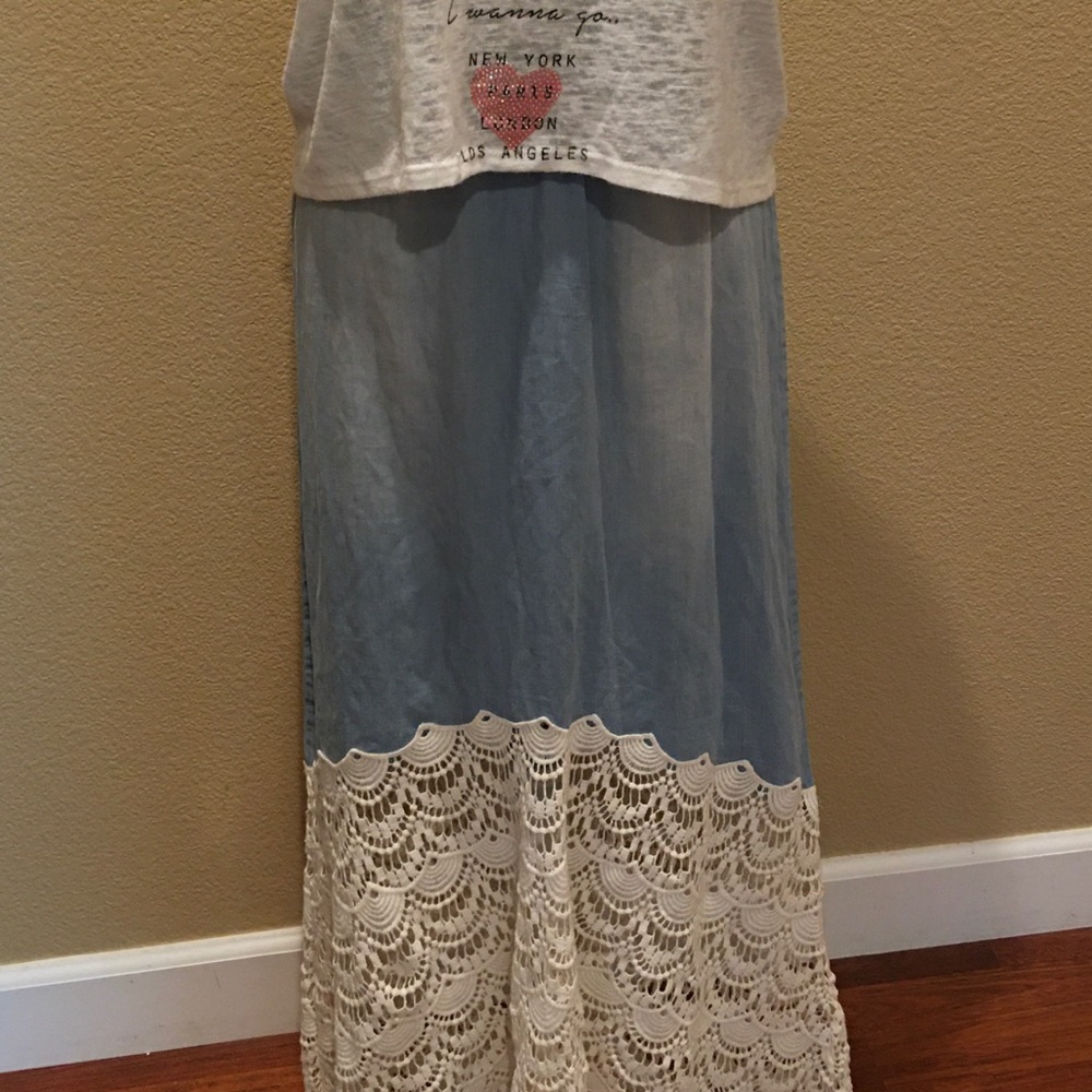 Lace maxi skirt
